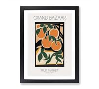 Grand Bazaar Fruit Market Exhibition Vol.5 Framed Print | A2 Black Framed Wall Art | Ready to Hang | Modern Food Picture | Living Room Bedroom Lounge Office