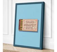 Grand Budapest Matchbox Canvas Wall Art Print 30x20 Inch (76 x 51 cm)