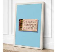 Grand Budapest Matchbox Canvas Wall Art Print 30x20 Inch (76 x 51 cm)