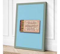 Grand Budapest Matchbox Canvas Wall Art Print 30x20 Inch (76 x 51 cm)