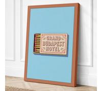Grand Budapest Matchbox Canvas Wall Art Print 30x20 Inch (76 x 51 cm)