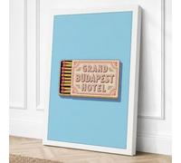 Grand Budapest Matchbox Canvas Wall Art Print 30x20 Inch (76 x 51 cm)