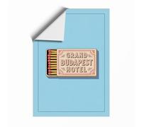 Grand Budapest Matchbox Vintage Unframed Wall Art Print A4 (29.7×21cm), Wall Decor for Living Room, Bedroom, Office & Home, Art Gift