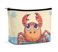 Grand Canal in Italy Cosmetic Bag Portable Toiletry Bag Travel Makeup Bags Makeup Organizer Lipstick Bags for Women, Summer cartoon crab, One Size