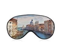 Grand Canal in Italy Eye Mask, Side Sleeping Mask Light Blindfold Sleeping Mask Nose Pad and Elastic Band for Children Women and Men