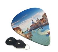 Grand Canal In Italy Guitar Plectrums, 6 Guitar Plectrums, Double Sided Printing, For Acoustic Guitar, Bass, Ukulele, Electric Guitar (0.46 Mm 0.71 Mm 0.96 Mm)
