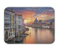 Grand Canal in Venice Dish Drying Mat for Kitchen Absorbent Microfiber Pad Heat-resistant Drainer Mats Countertops Sinks Protector 16"x18"