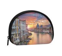 Grand Canal Mini Zipper Coin Purse, Small Travel Organizer with All-Over Print, Durable Polyester Fabric, Compact Pouch for Coins,Keys