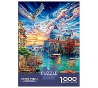 Grand Canal_ Venice 1000 Pieces Jigsaw Puzzle for Adults. Difficult Puzzle, Game Challenge Toy, Home Decoration 38x26cm/1000pcs