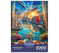 Grand Canal_ Venice Jigsaw Puzzles for Adults Kids. 1000 Pieces Impossible Puzzle Challenge Toy 38x26cm/1000pcs