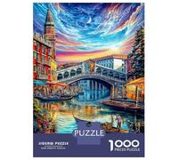 Grand Canal_ Venice Puzzle 1000 Pcs Impossible Jigsaw Puzzle, Challenge Puzzle for Adults & for Age 14 And Up 52x38cm/1000pcs