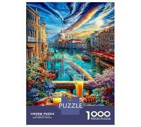 Grand Canal_ Venice Puzzles 1000 Piece. Puzzle Impossible, Puzzle Family Activity Puzzles Game 52x38cm/1000pcs