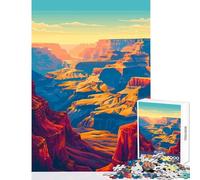 Grand Canyon Arizona Art Puzzles for Teenagers 1000 Piece Support Memory Strength And Retention Gentle Calm Leisure Activity (38X26cm)