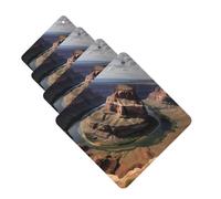 Grand Canyon Arizona Car Air Fresheners Cards Set of 4 Pieces Hanging Scented Cards for Wardrobe Bathroom Car Aromatherapy Tablets Rearview Mirror Pendant Car Fresheners Long Lasting
