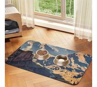 Grand Canyon Arizona Dog Food Mats for Floors, 16x24 Inch Non-Slip Super Absorbent Pet Food Mat, Dishwasher Dog Mat for Food and Water, Cute Rubber Quick Dry Pet Feeding Mat for Dogs Puppy Cats