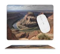 Grand Canyon Arizona Mouse Pad Rectangle Premium-Textured Waterproof Leather Computer Mousepad, Stitched Edges Gaming Mouse Mat for Laptop, Home Office Decor Desk Accessories