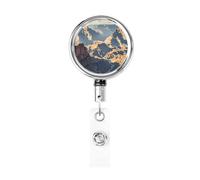 Grand Canyon Arizona Retractable Id Badge Holder Badge Reels with Clip Cute Name Card Holder for Office Worker Doctor Nurse Teacher
