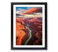 Grand Canyon Conceptual Framed Print | A2 Black Framed Wall Art | Ready to Hang | Modern Nature Picture | Living Room Bedroom Lounge Office