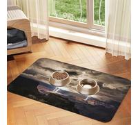 Grand Canyon Dark Cloud Print Pet Feeding Mat For Dogs & Cats Absorbent Waterproof Dog Food Mat Non-Slip Pet Bowl Placemat Quick Dry Floor Protector Leather Tablecloth