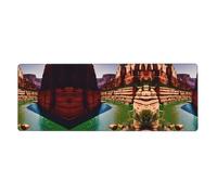 Grand Canyon Keyboard and Mouse Pad, Extra Large Desk Cover, Spill Resistance Mat for Smooth Tracking