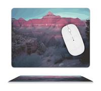 Grand Canyon Mouse Pad Rectangle Premium-Textured Waterproof Leather Computer Mousepad, Stitched Edges Gaming Mouse Mat for Laptop, Home Office Decor Desk Accessories