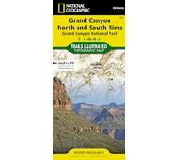 Grand Canyon, N and S Rims Map: Trails Illustrated National Parks (National Geographic Trails Illustrated Map)
