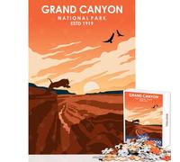 Grand Canyon National Park 1000 Piece Jigsaws for Teenagers Boost Memory Retention Effectively Calming Relaxing Leisure Game (38x52cm)