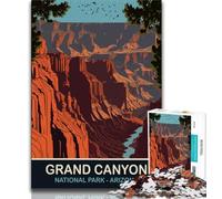 Grand Canyon National Park Adult Jigsaw Puzzles 1000 Pieces,Challenging Game And Family Play for Is Ideal As A Gift for The Whole Family 38x26cm