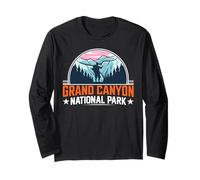 Grand Canyon National Park Blue Badge Sunset Hiker Long Sleeve T-Shirt