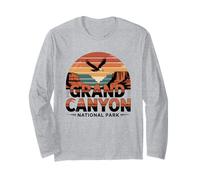 Grand Canyon National Park Eagle Sunset Vintage Long Sleeve T-Shirt