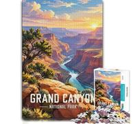 Grand Canyon National Park River Wooden Jigsaw 500 Pieces, Adult Puzzle | Image-area sorting: a simple way to organise the image during indoor leisure.