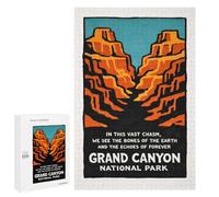 Grand Canyon National Park Vintage Poster Jigsaw Puzzle, 1000 PCS, Indoor Activity for The Home, A Relaxing Challenge for Adult Puzzle Enthusiasts