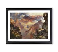 Grand Canyon Of Arizona By Thomas Moran Classic Painting Framed Print | A4 Black Framed Wall Art | Ready to Hang | Classic Historical Picture | Living Room Bedroom Lounge Office