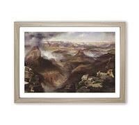 Grand Canyon of Colorado by Thomas Moran Framed Print | A2 Oak Framed Wall Art | Ready to Hang | Modern Nature Picture | Living Room Bedroom Lounge Office