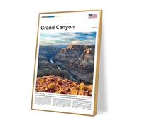 Grand Canyon Poster Original Design(17"x11" Unframed) Arizona National Park Wall Art Natural Wonder Landscape Arizona Nature Photography Desert Canyon Vista Earth Geology Discovery Artwork Print