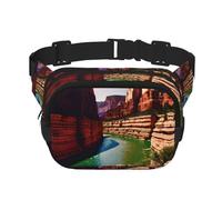 Grand Canyon print Fanny Pack Waist Packs with Extender for Men Women, Waist Bag Hip Pack with Zipper Pockets, Black, One Size