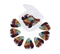 Grand Canyon print Guitar Picks 12 Pack, Mixed (0.46-0.96mm) with Storage Case for Guitar,ukulele