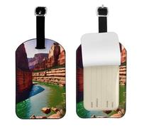Grand Canyon Print Personalized Luggage Tag with Strap - Baggage Identifier for Suitcase for Travel
