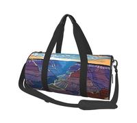 (Grand Canyon) Print Round Large Travel Bag - Multi-Compartment Organizer Lightweight for Trips & Sports