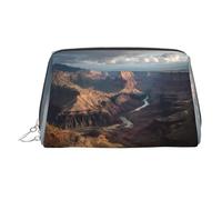 Grand Canyon Printed Portable Leather Cosmetic Bag, Suitable for Storing Cosmetics, Etc