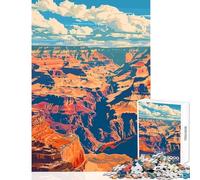Grand Canyon Scenery Art Hard Jigsaw Puzzle for Adults 1000 Pieces Improve Attention Span And Focus Peaceful Relaxing Leisure Fun (38x52cm)