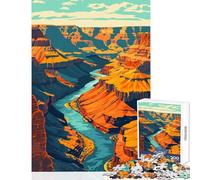 Grand Canyon USA Travel Hard Jigsaw Puzzle for Adults 1000 Pieces Improve Attention Span And Focus Peaceful Relaxing Leisure Fun (38x26cm)