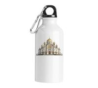 Grand Cathedral with Golden Domes Tourist Water Bottle White