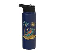 Grand Cayman Iguana on the Beach Stainless Steel Insulated Water Bottle