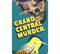 Grand Central Murder (1942) Movie Poster Movie Vintage Tin Poster Metal Tin Sign Art Plaque Sign For Bar Restaurant Garage Cafe Wall Decor 8 x 12 Inch
