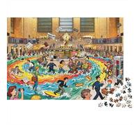 Grand Central Station Clock Rush Wooden Jigsaw Puzzle Waterproof 1000 Piece Puzzles for Adults Impossible Educational Games