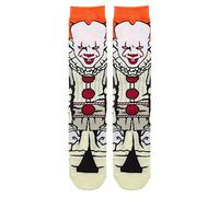 Grand Clothing Outlet Stephen Kings IT Pennywise Clown 360 Character Socks, White, One Size