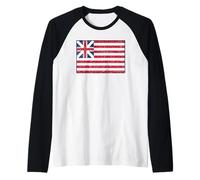 Grand Continental Colors Union USA Congress Flag Raglan Baseball Tee