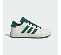 adidas Unisex Kids Grand Court Lifestyle Tennis Lace-up Shoes Tennis Shoes, Off White Collegiate Green Core Black, 2.5 UK Child