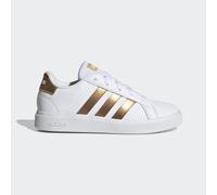 adidas Grand Court Sustainable Lace Shoes Tennis, Cloud White/Cloud White/Matte Gold, 4 UK